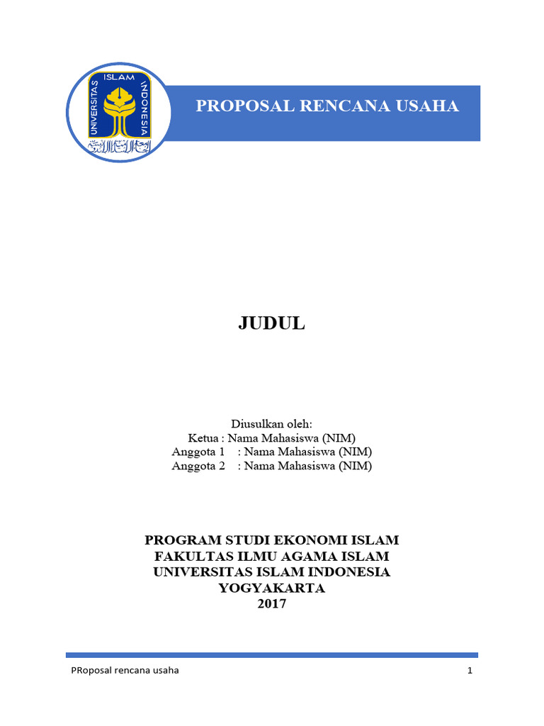 Template Proposal Business Plan | PDF