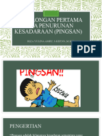 Pertolongan Pertama Pada Penurunan Kesadaraan (Pingsan)