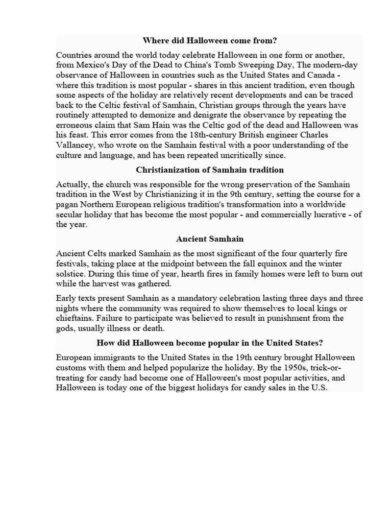 From History of Halloween. PDF