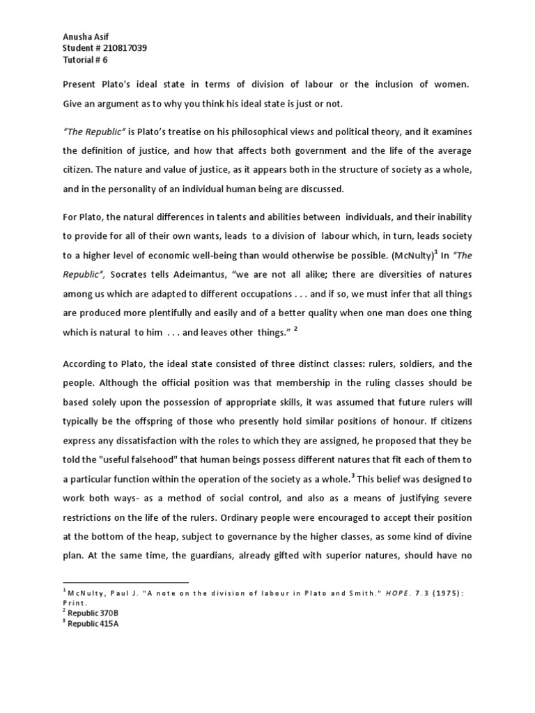 Plato's Ideal State Plato Philosophical Movements