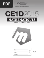Épreuve CE1D Mathématiques 2025 | PDF | Coordonnées cartésiennes | Triangle