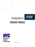 Introduction To Domestic Violence