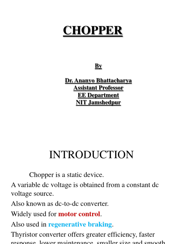 Understanding DC Choppers and Their Types | PDF | Teaching Methods ...