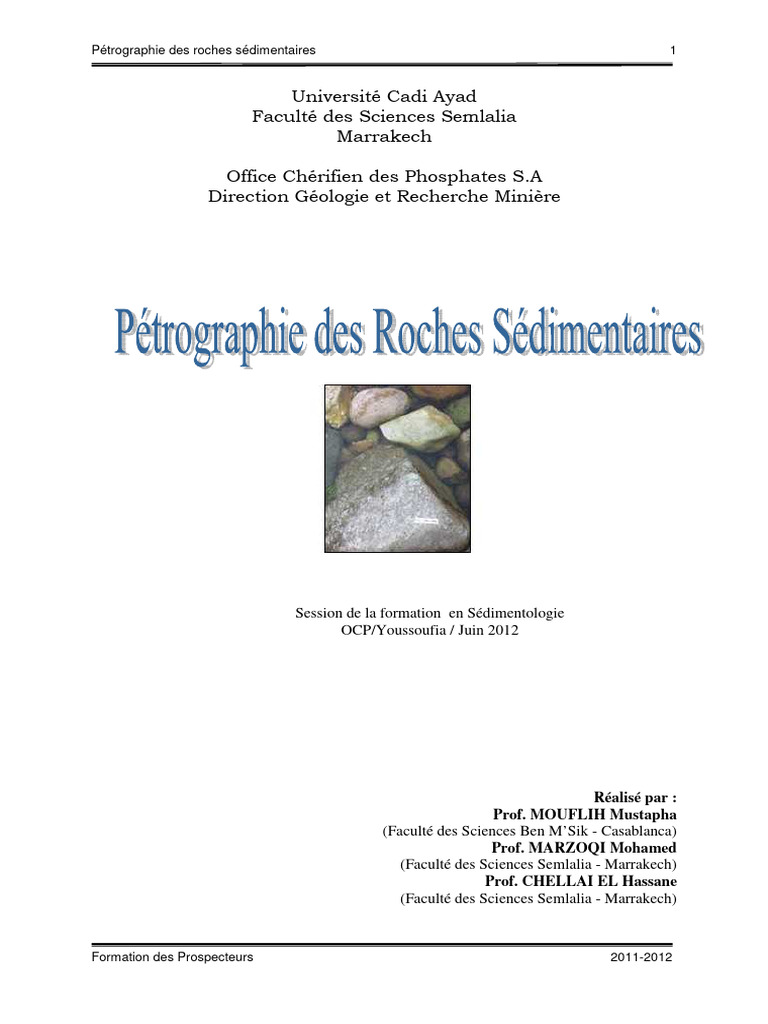 Pétrographie des Roches Sédimentaires | PDF