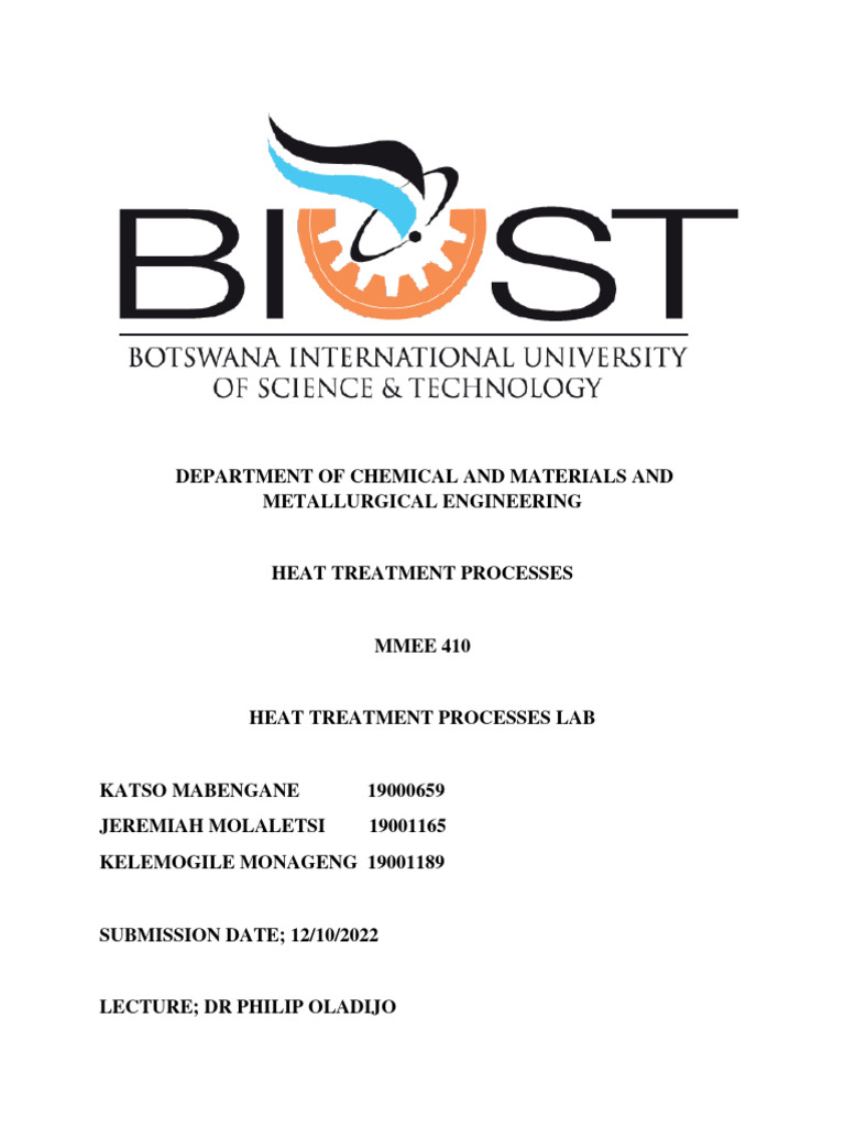 HEAT TREATMENT LAB Final | PDF