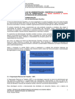 PARTE 03 - APOSTILA ADMINISTRAÇÃO 2023-2 - Escolas Da Administração CIENTÍFICA E CLÁSSICA