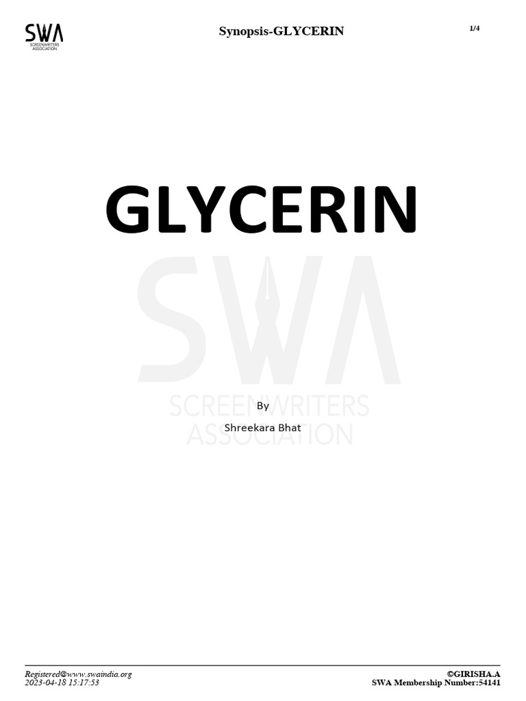 Glycerin PDF Copyright Derivative Work