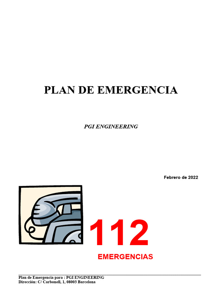 Plan de Emergencia PGI Engineering 2022 | PDF | Tecnología