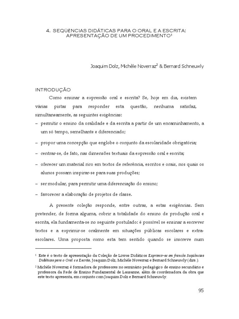Sequencia Didatica Dolz E Schneuwly 2004