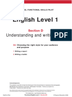 English L1 Section D4 Understanding and Writing Text