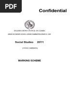 Confidential SOCIAL STUDIES GRADE 9 PAPER 1 INTERNAL 2021