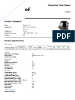 Tecumseh Tpa0413yxa Technical Data Sheet 691676