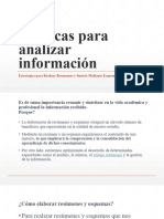 Técnicas para Analizar Información