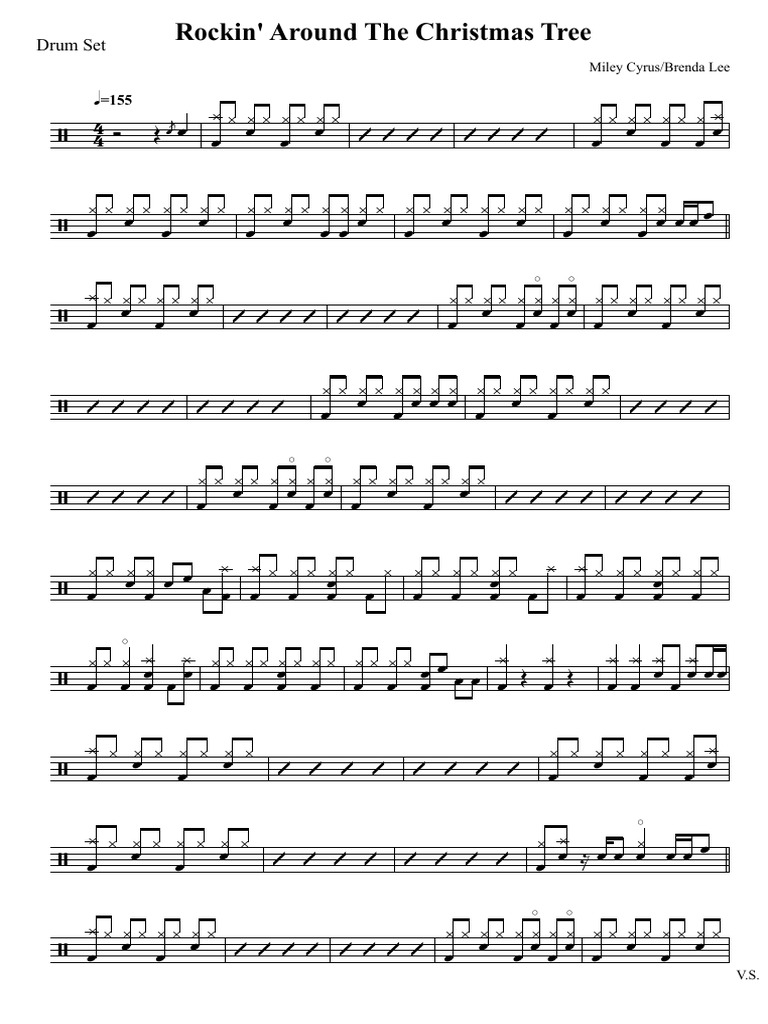 Rocking Around The Christmas Tree (Miley Cyrus / Brenda Lee) Drum 