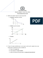 Teste de Quimica Fisica I