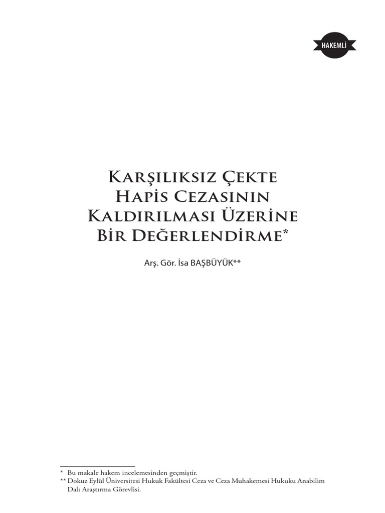 Kar - L - Ks - Z - Ekte Hapis Cezas - N - N Kald - R - Lmas - Zerine ...
