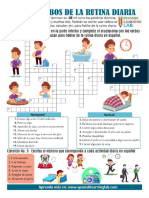 Rutina Diaria Verbos Espanol PDF Daliy Routine Worksheet Spanish