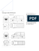 Volkswagen Crafter 2006 Blueprint - Download free blueprint for 3D modeling