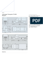 Volkswagen Transporter T5 2009 Blueprint - Download Free Blueprint For 3D Modeling