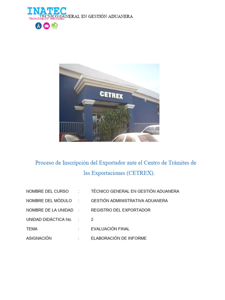 Proceso de Inscripción en CETREX | PDF | Finanzas y dinero