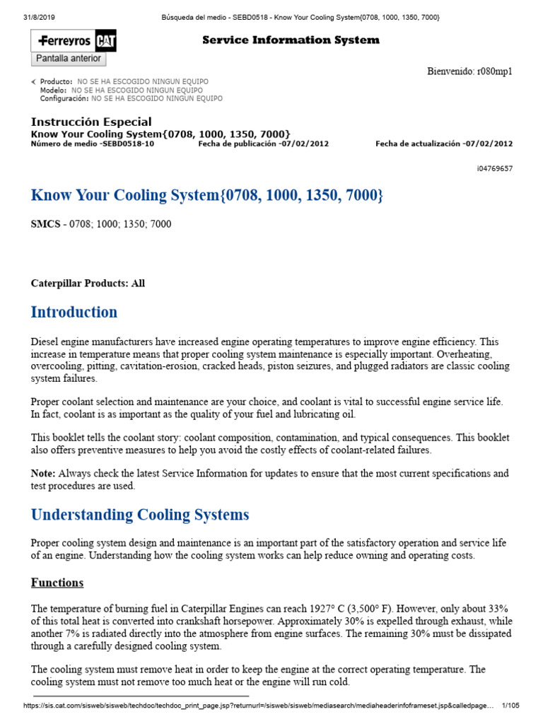 Búsqueda Del Medio - SEBD0518 - Know Your Cooling System (0708, 1 | PDF