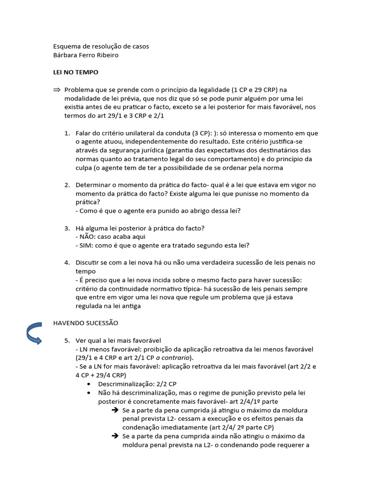 Esquema de resolu o de casos lei no tempo pdf