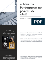 A Música Portuguesa No Pós-25 de Abril