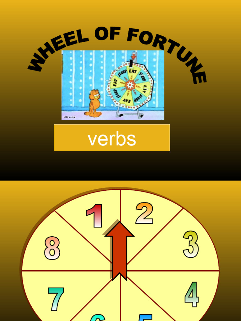 spin the wheel verbs PDF