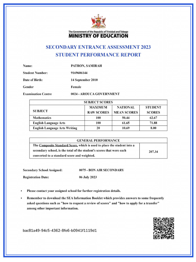 SEA Results 2023 PDF
