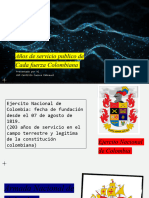 Años de Servicio Publico de Cada Fuerza Colombiana