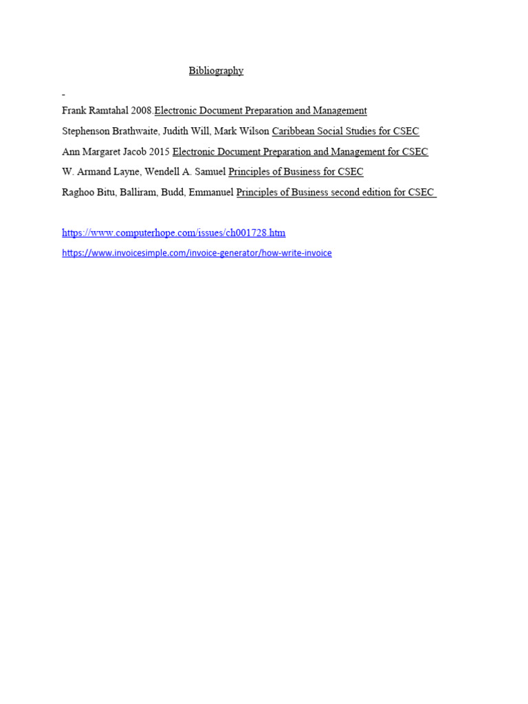 Bibliography For Edpm Sba | PDF
