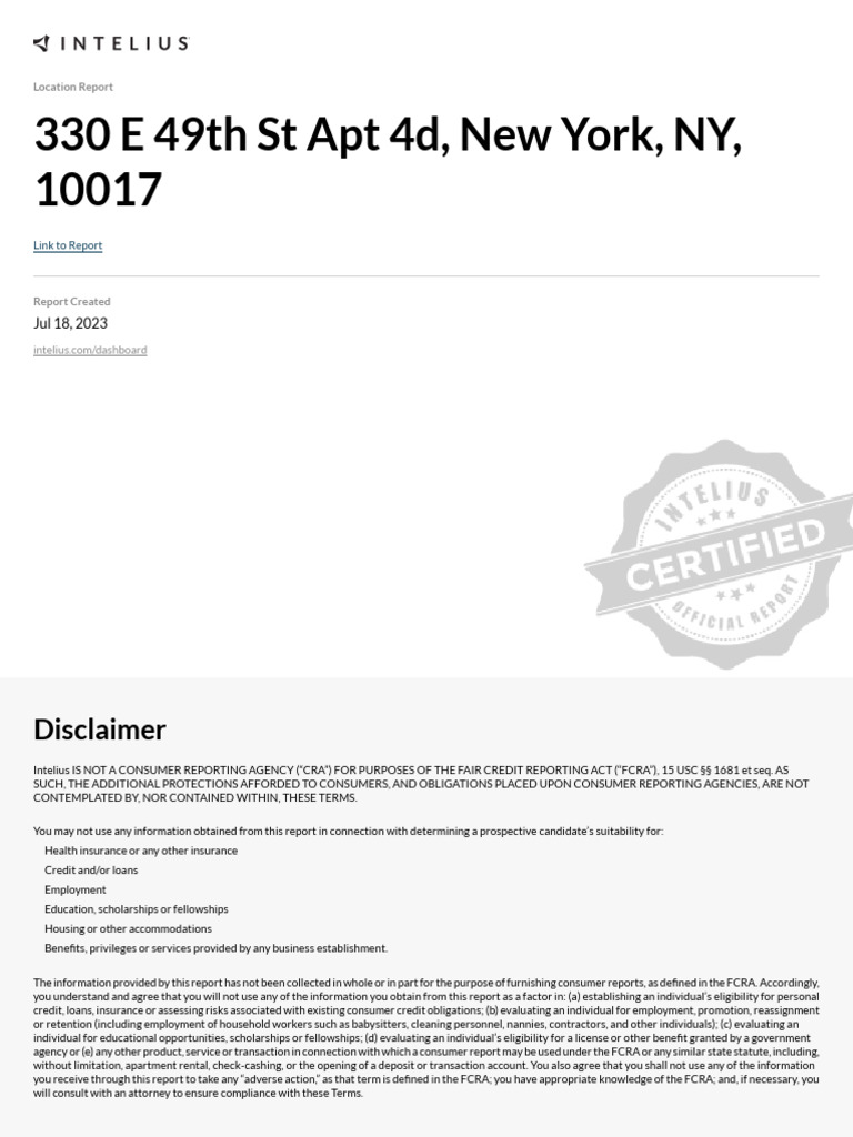 Intelius report pdf real estate appraisal mortgage loan