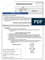 Orientações Aos Pais Ou Responsáveis:: Atividade 1º E 2º Ano