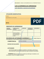 Estructura de La Experiencia de Aprendizaje 2021