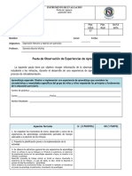 Pauta Evaluación Experiencia de Aprendizaje en Centro de Práctica