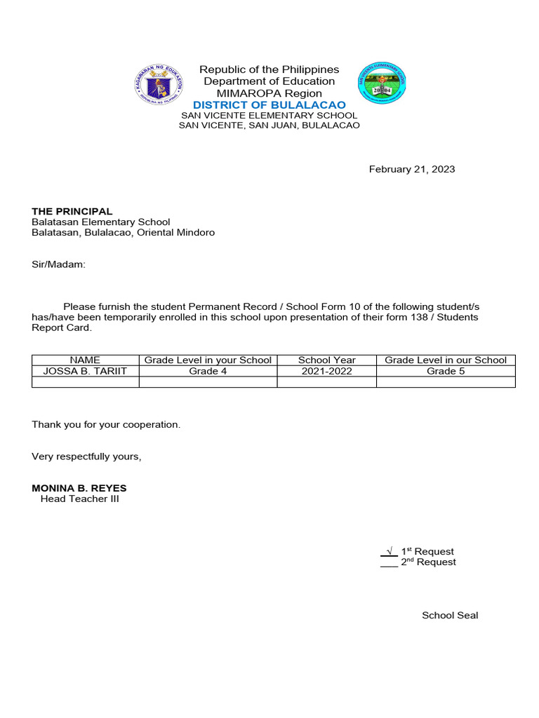 Letter request form 137 pdf