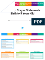 Developmental Milestones Eylf Nqs Document Divided Into Ages and Stages - Ver - 4