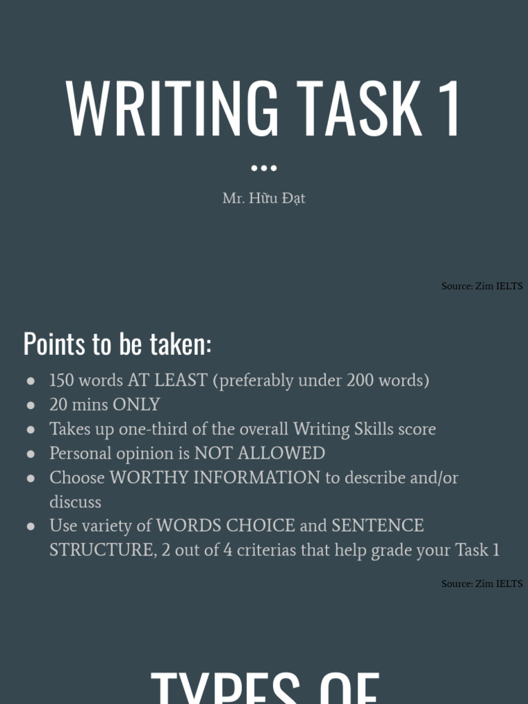 IELTS Writing Task 1 Guidelines | PDF | International English Language ...