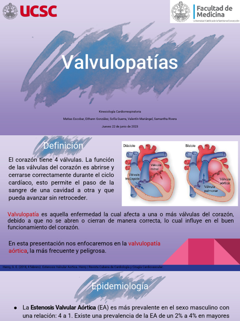 Valvulopatías: Enfoque en Insuficiencia Aórtica | PDF | Angiología ...