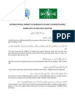 Nahdlatul Ulama Declaration - 05 10 16