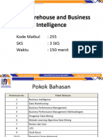 Data Warehouse and Business Intelligence: Kode Matkul: 255 SKS: 3 Sks Waktu: 150 Menit