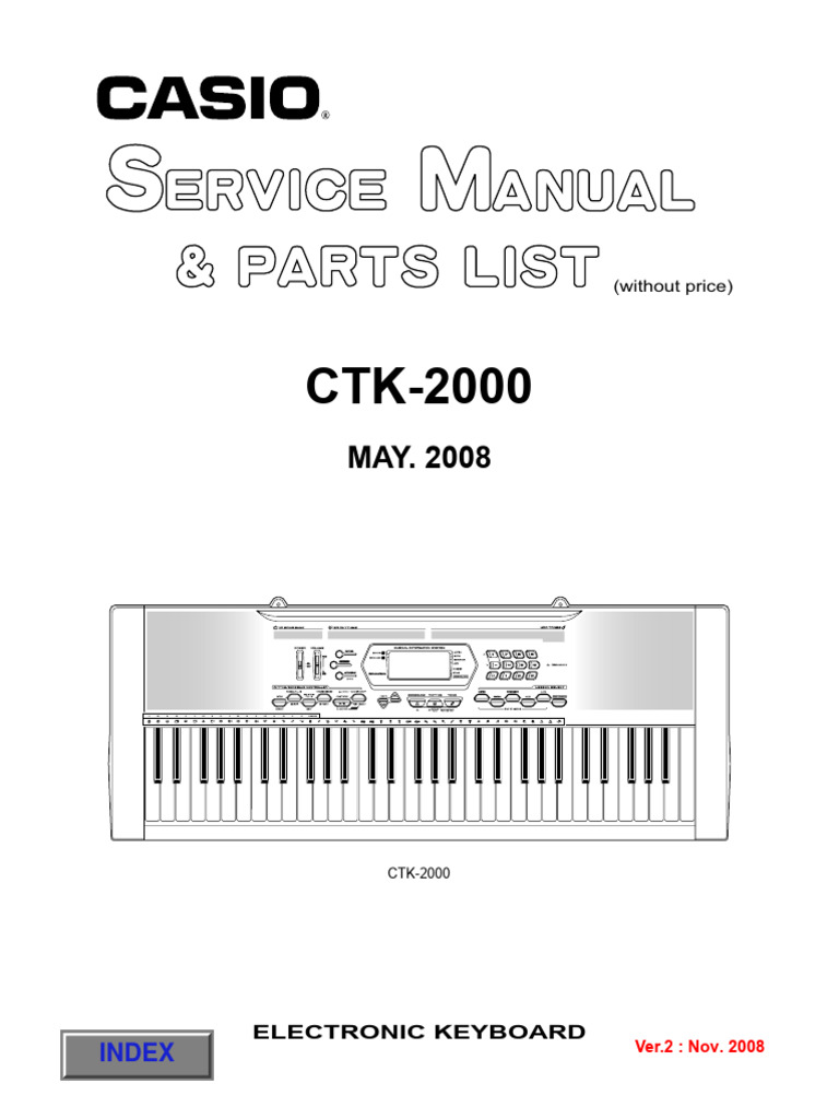 Casio CTK 2000 Service Manual | PDF | Printed Circuit Board ...