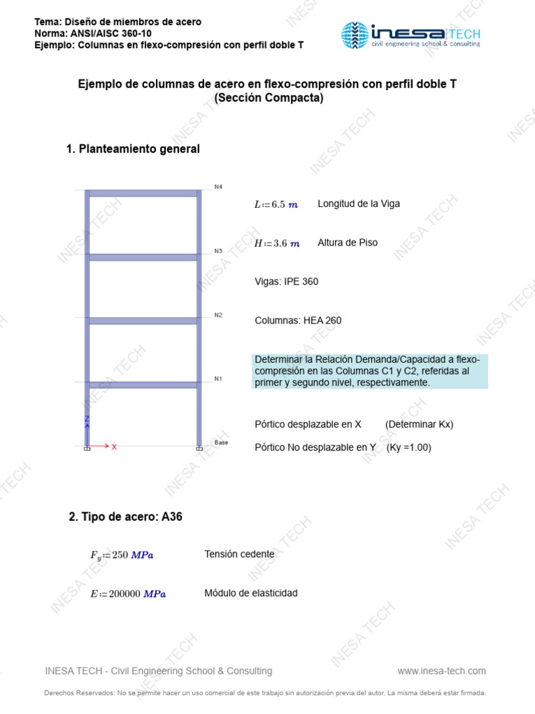 IT - Diseño de Columnas de Acero en Flexo-Compresión Con Perfil Doble T ...