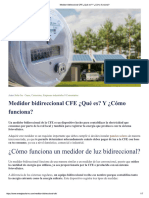 Medidor Bidireccional CFE