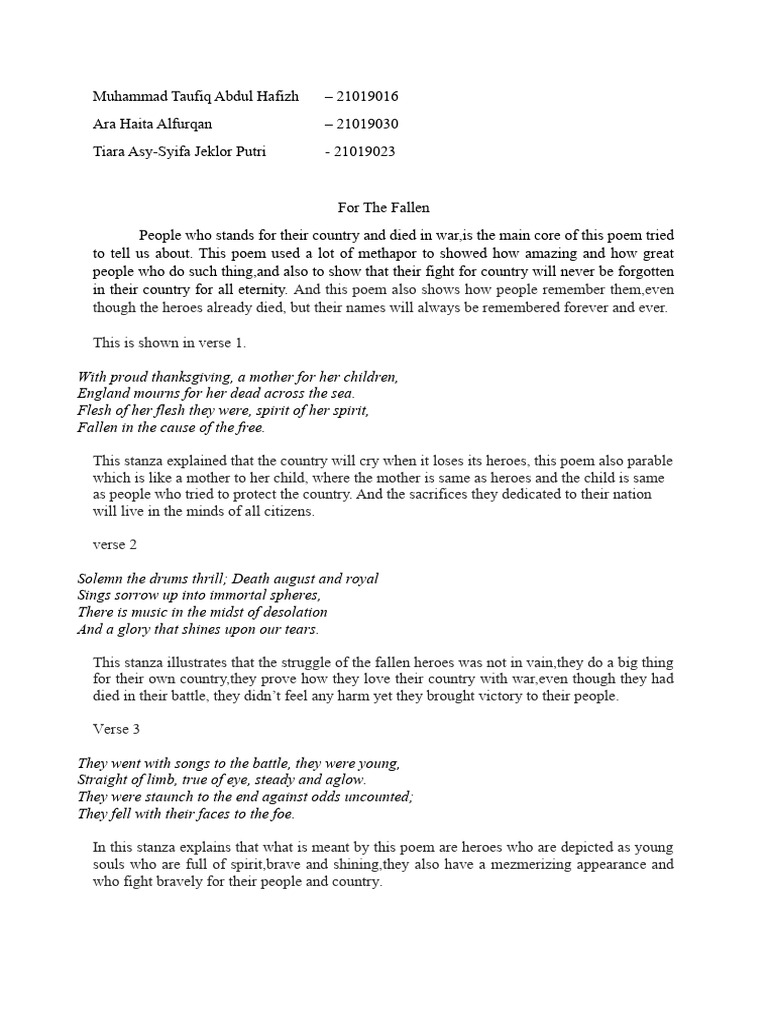 Tribute to Fallen Heroes PDF