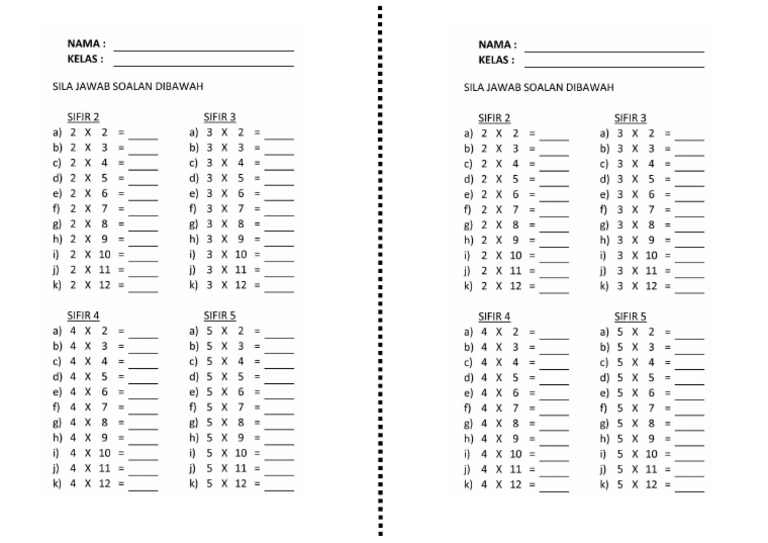 Latihan Sifir 2 5 Pdf