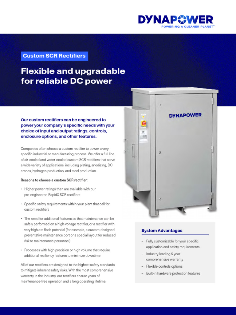 Custom Air-Cooled SCR Rectifiers | PDF