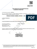 Certificado Negativo de Inscripción de Sucesión Intestada: Robles Dioses Gabriel Rufino Dni: 16467665