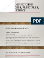 Communication Process Principles and Ethics