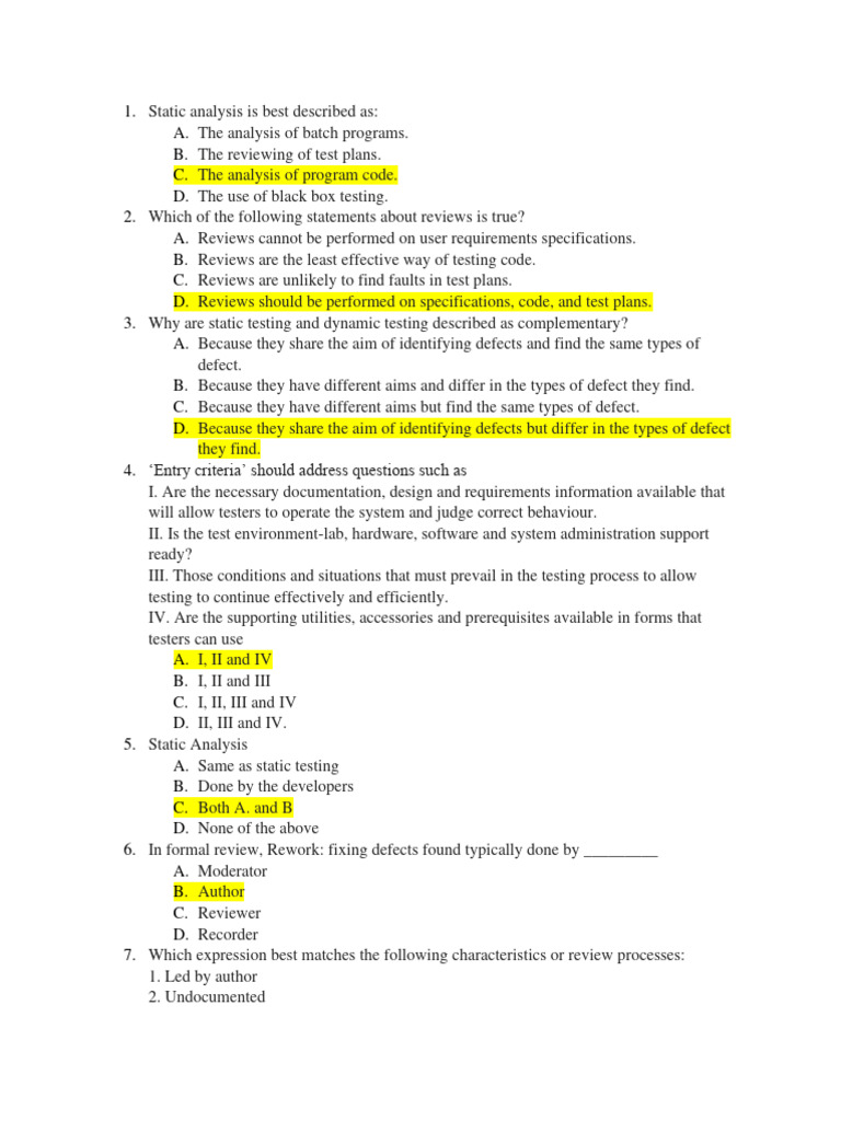 Understanding Static Testing Methods | PDF | Computers